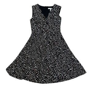Wisp Fit‎ & Flare Dress V-Neck Sleeveless Party Cocktail Black Size 2
